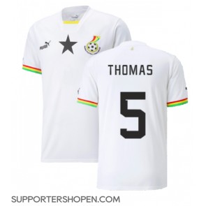 Ghana Thomas Partey #5 Hemma Matchtröja VM 2022 Kortärmad